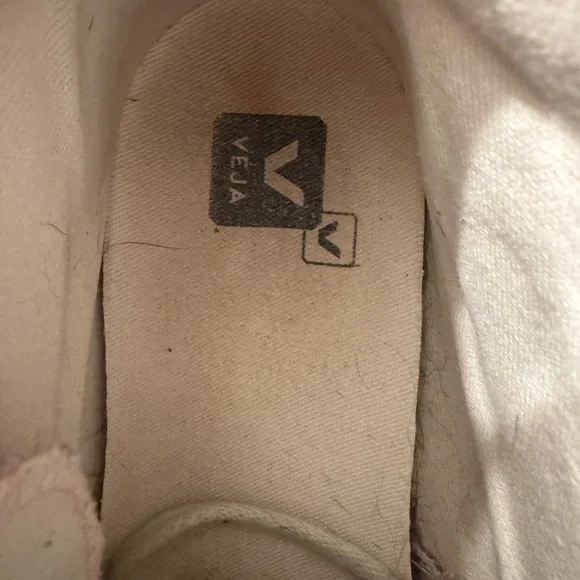 Veja Pink High-Top Canvas Sneakers with Cream Accents - Picture 11 of 11